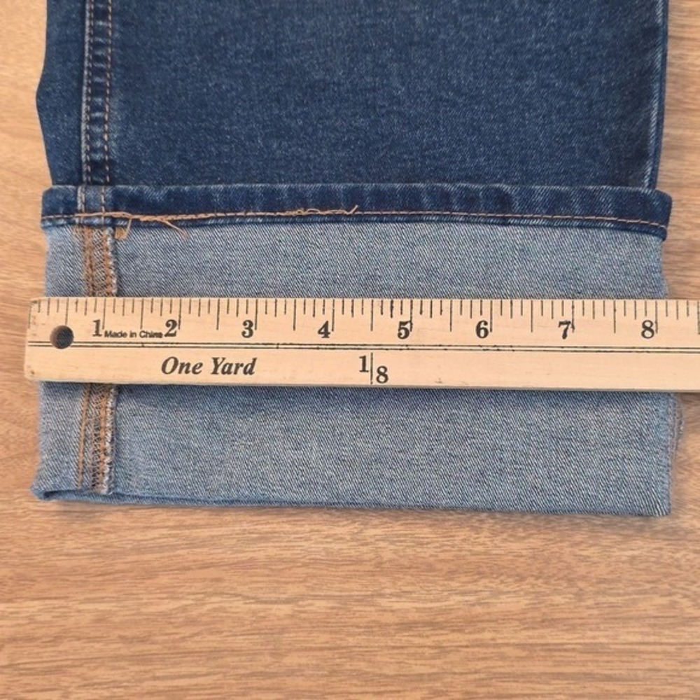 Frye Women's Jeans High Rise Medium Wash Cuffed Zip Fly Size 14 New - Picture 15 of 16